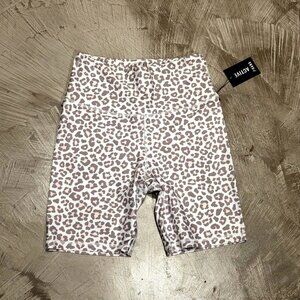 Lahana Active Mimi Womens Leopard Print Biker Shorts NWT Size M Athleisure